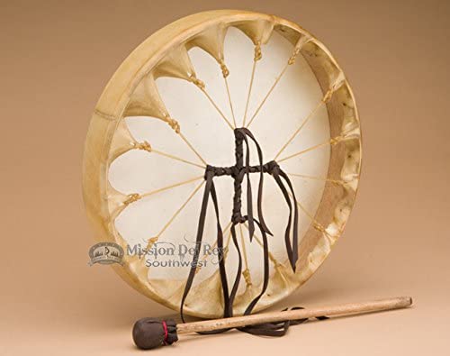 Native American Deer Hide Hoop Drum 12inch -Cherokee