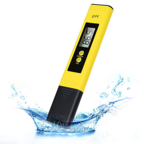 PH meter to test solution of extracted lsa