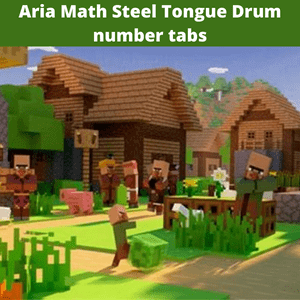 Aria Math Steel Tongue Drum number tabs