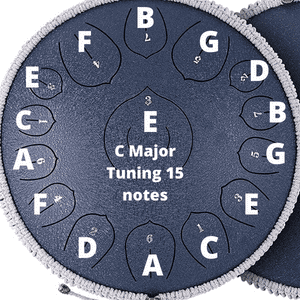 C Major Tuning steel tongue drum diagram