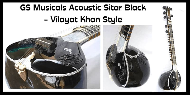 GS Musicals Acoustic Sitar Black - Vilayat Khan Style