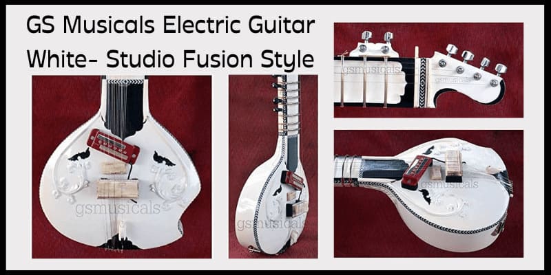 GS Musicals Electric Guitar White- Studio Fusion Style