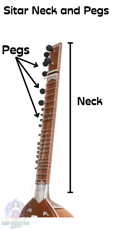 Sitar Neck and pegs