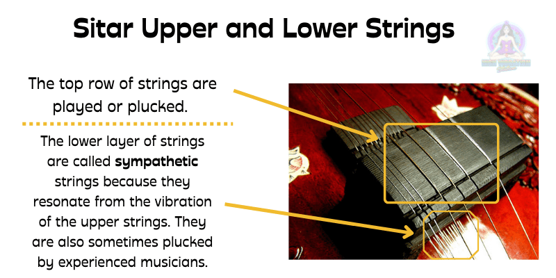 Sitar Upper and Lower Sympathetic Strings
