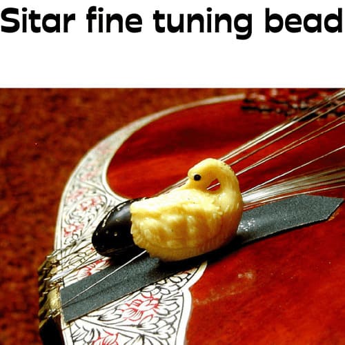 Sitar fine tuning bead