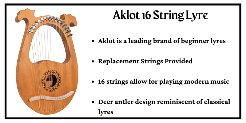 Aklot 16 String Lyre