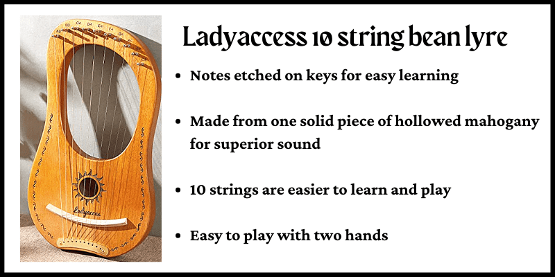 Ladyaccess 10 string  bean Lyre