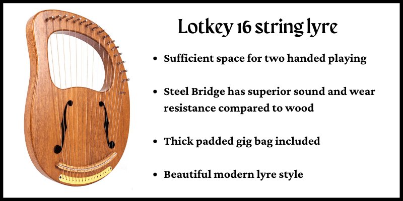 Lotkey 16 string lyre