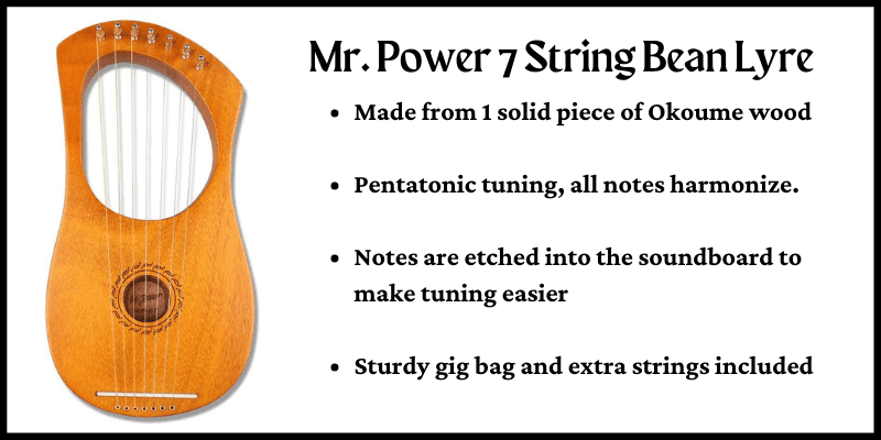 Mr. Power 7 String Bean Lyre