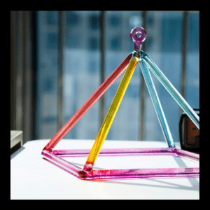 Topfund Rainbow Crystal Singing Pyramid